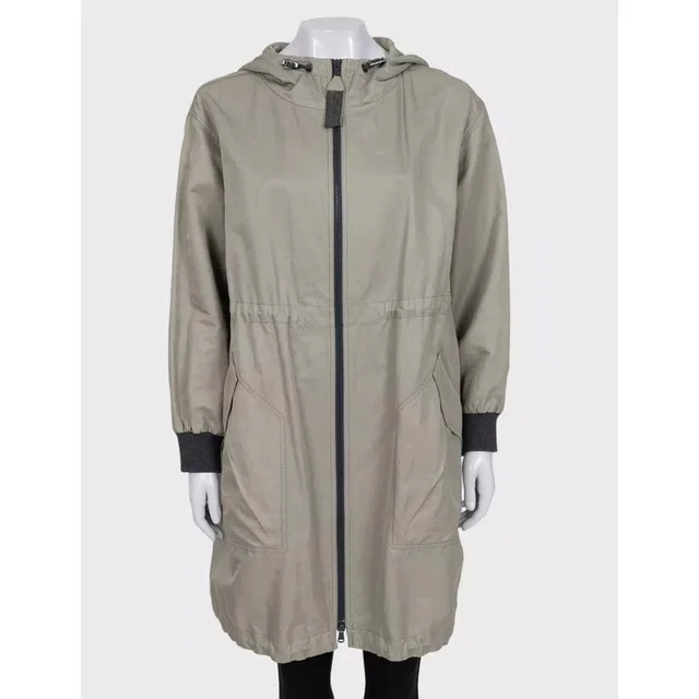 Brunello Cucinelli Hooded Coat - It40/S in green from Poshmark