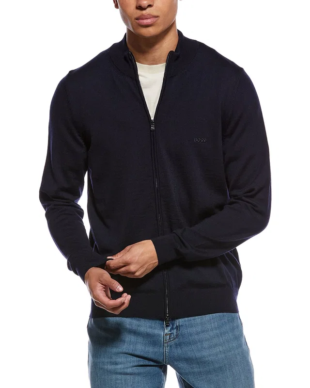 BOSS Hugo Boss Balonso Wool 1/4-Zip, image 1 of 1 from Gilt