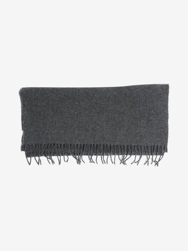 TOTEME Dark grey classic wool scarf in Grey Wool from Sign of the Times