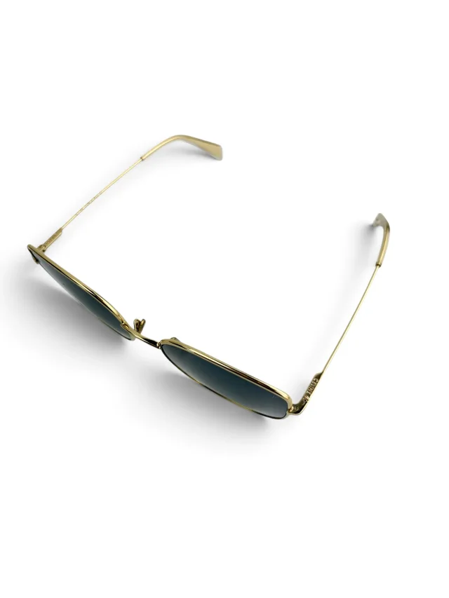 Celine Metal Frame Sunglasses in Gold Leather from Season 2 Consign, photo 4 of 4