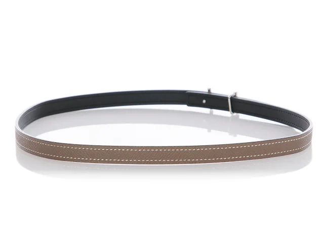 Hermès Etoupe and Noir Ancre Reversible Belt Kit in Black from Ann's Fabulous Finds, photo 1 of 1