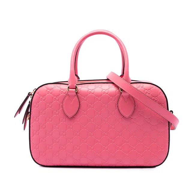 Pink Gucci Guccissima Satchel in Pink Leather from Designer Revival, photo 1 of 1