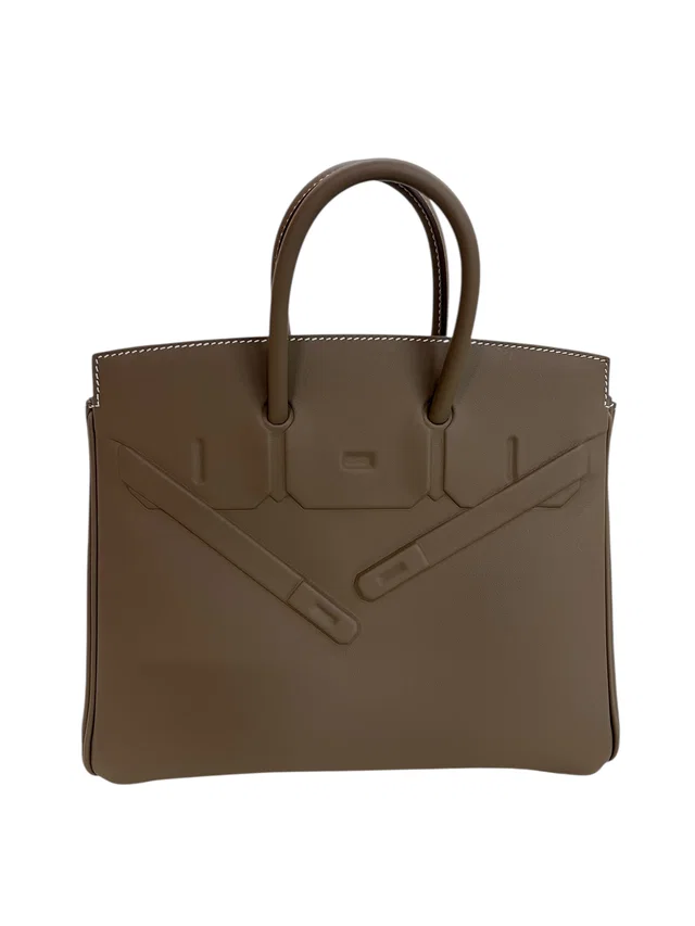 Hermès Birkin 25 Shadow Etoupe Swift PHW #W in Taupe Swift leather from Luxury Promise