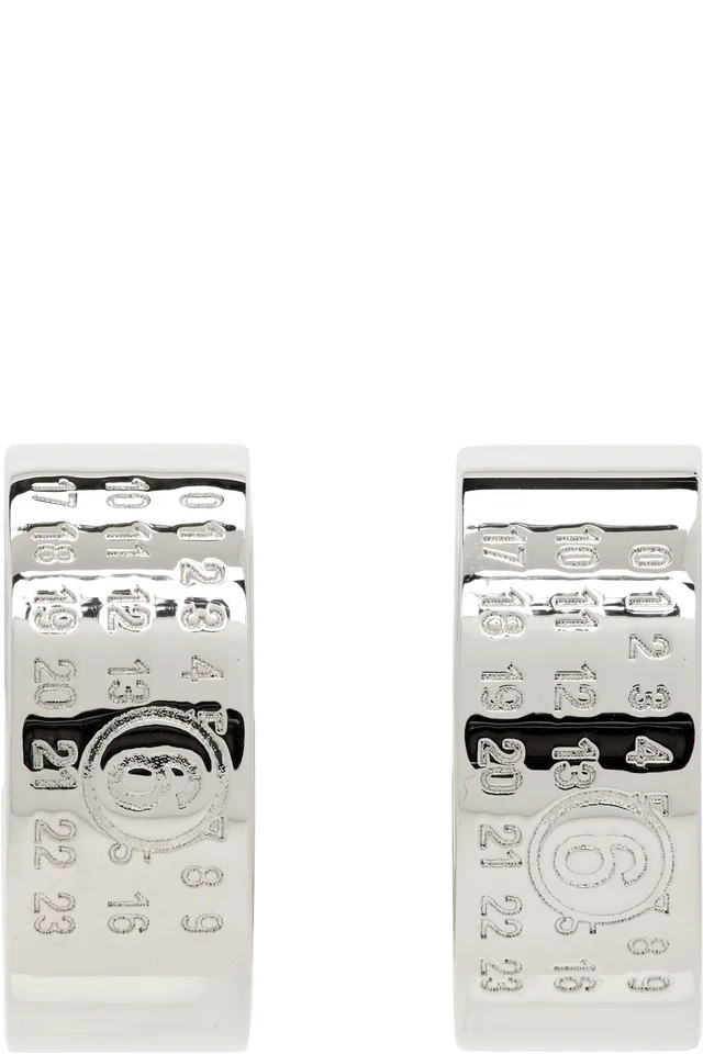 Numeric Minimal Signature Hoop Earrings, image 1 of 1 from SSENSE