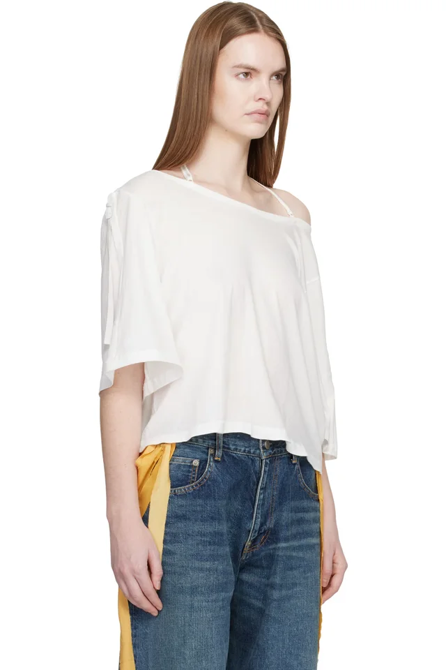 UNDERCOVER White Strap T-shirt, photo 2 of 4 from SSENSE
