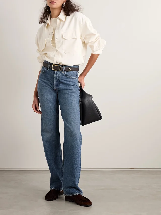 AGOLDE Kelly high-rise straight-leg jeans in Blue, photo 2 of 2 from NET-A-PORTER (Canada)