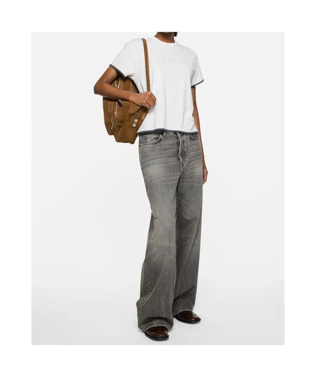 Acne Studios logo-embroidered contrast-trim T-shirt, photo 5 of 6 from SENSER