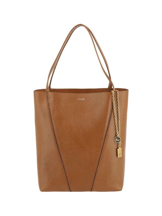 Chloé Shoulder Bag — Brown Calf Leather Bos Taurus in Brown Calfskin from HEWI