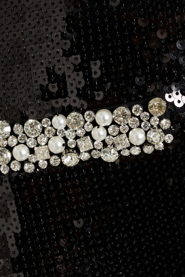 Veronica Beard Perry Sequined Crepe Mini Skirt in Black, photo 4 of 4 from THE OUTNET