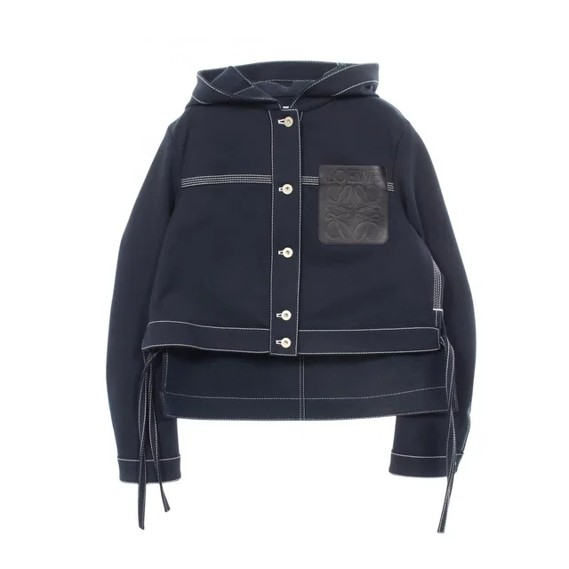 Loewe Anagram Hooded Cropped Cotton Nylon Jacket in Nylon from The Reluxe