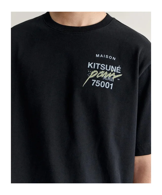 Maison Kitsuné Logo-Print Fox-Motif Crewneck T-Shirt, photo 4 of 6 from SENSER