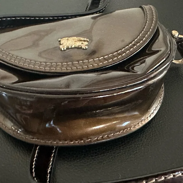 Burberry Black Patent Leather Crossbody Bag in green|black Patent leather from Poshmark, photo 5 of 7