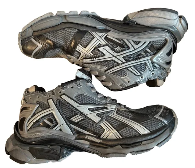 Balenciaga Men's Runner Trainers in Grey Nylon from Oxfam Online Shop, photo 5 of 8