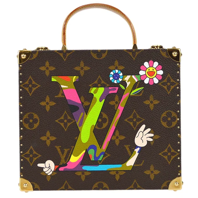 Louis Vuitton Takashi Murakami Jewelry Box Handbag M92477 in Coated canvas from AMORE Vintage Tokyo