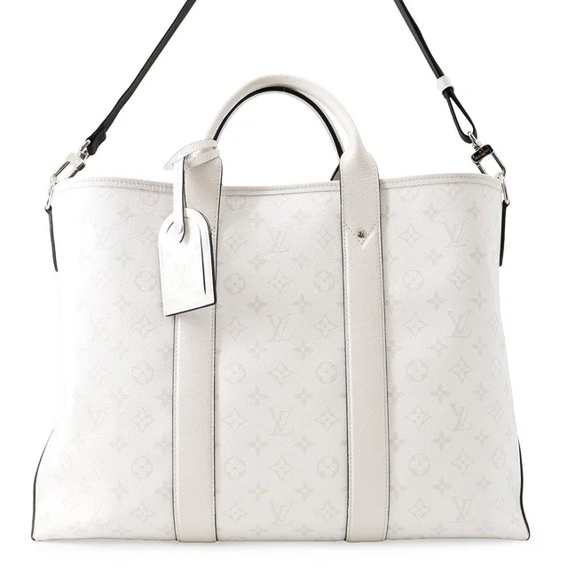 Louis Vuitton Weekend Tote NM Taigarama WhiteM30919 Monogram Taiga Leather Size NM in Leather from GALLERY RARE