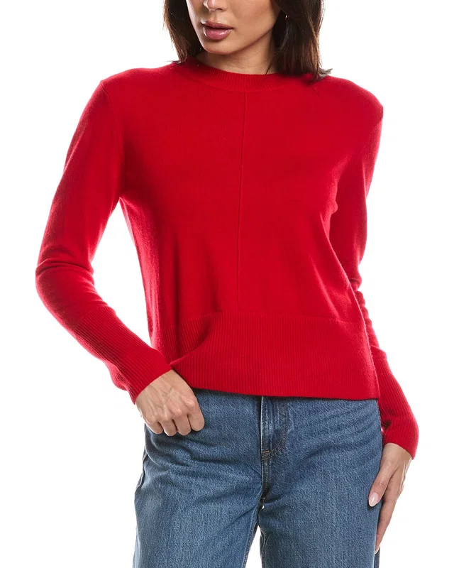 Forte Cashmere Exposed Seam Crewneck 100% Cashmere Sweater, image 1 of 1 from Rue La La