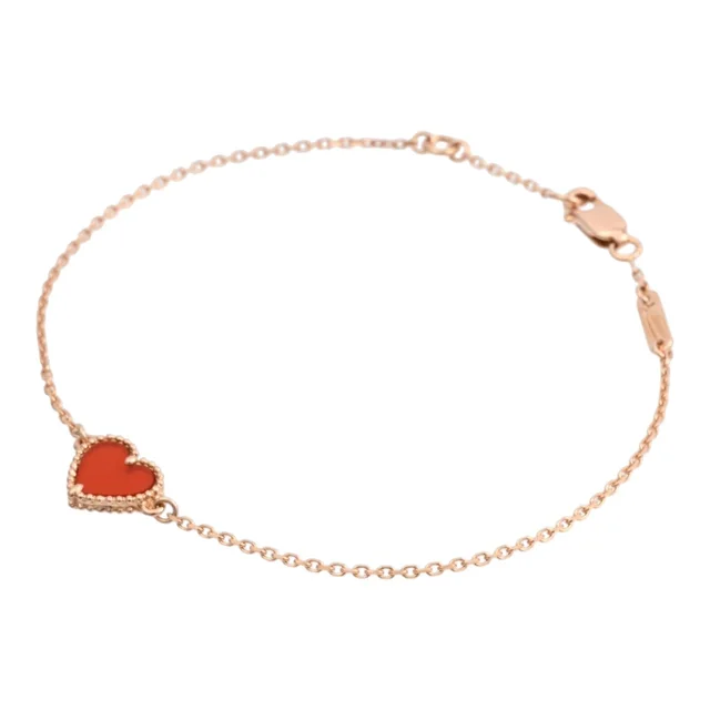 Van Cleef & Arpels 18K Sweet Alhambra Heart Bracelet Pink Gold in Pink from VINTAGE QOO TOKYO, photo 2 of 2
