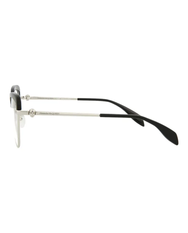 Alexander McQueen Cat Eye-Frame Metal Optical Frames in silver, photo 3 of 5 from ShopSimon