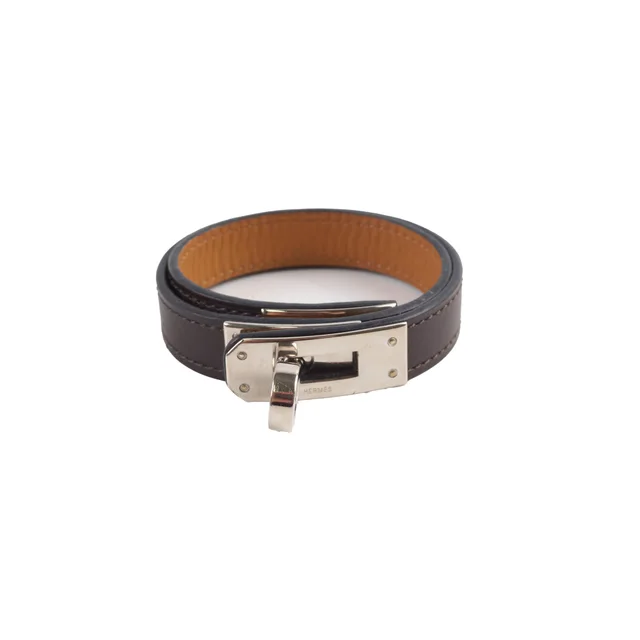 Hermès Kelly Double Tour Bracelet Brown Size S/T2 in Brown Swift leather from The Purse Affair