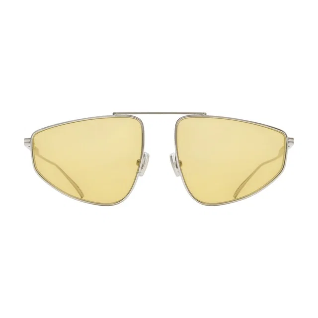 Bottega Veneta Bv1466s-003 Metal Frame Sunglasses — Silver in Silver from HEWI