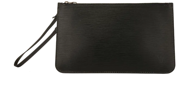 Louis Vuitton Neverfull Pouch in Black Leather from Designer Exchange