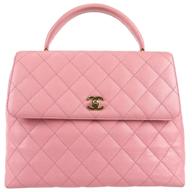 Chanel 2003-2004 Kelly 30 Pink Caviar in Pink Caviar leather from AMORE Vintage Tokyo