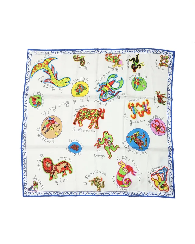 Dior 80 Niki de Saint Phalle Silk Scarf in Silk from A Retro Tale, photo 2 of 2