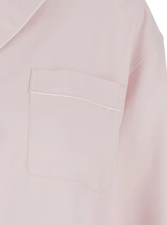 SPORTMAX 'Cocco' Pink Oversized Shirt with Notched Collar and Patch Pocket on the Front in Viscose for Women in Pink, photo 6 of 6 from Gaudenzi Boutique