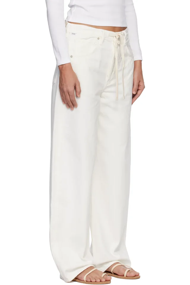 Citizens of Humanity Off-White Brynn Drawstring Jeans, photo 2 of 4 from SSENSE