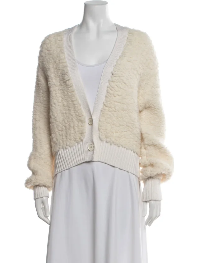 Proenza Schouler Wool V-Neck Sweater in Wool from The RealReal