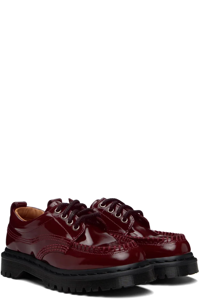 Dr. Martens Burgundy Lowell Derbys, photo 4 of 5 from SSENSE