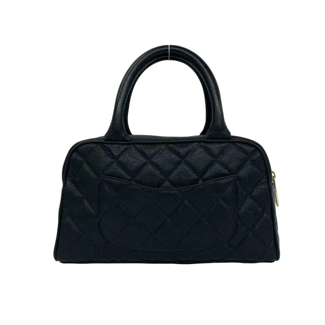 Chanel Caviar Mini Boston Handbag in Black Caviar leather from LuxUness, photo 3 of 10