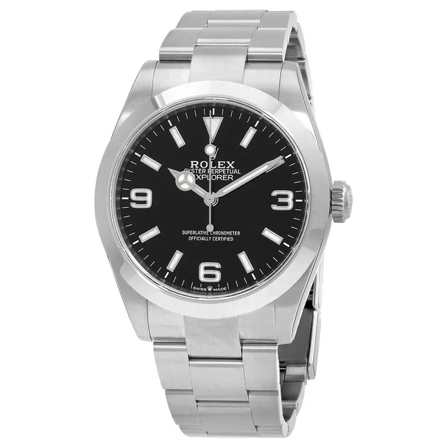 Rolex Explorer Automatic Chronometer Black Dial Mens Watch 224270-0001 in black|gray|silver from Jomashop.com