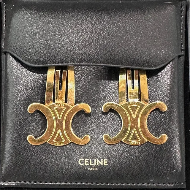 Celine Pair Hair Clips Gold in in Gold from Luxury Promise