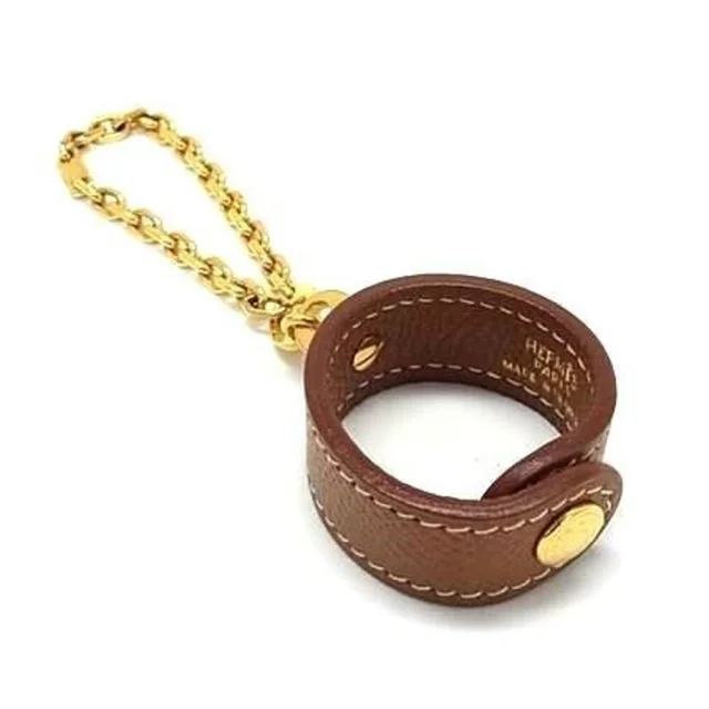 Hermès Nomad Glove Holder, Brown Leather in Brown Leather from Elady