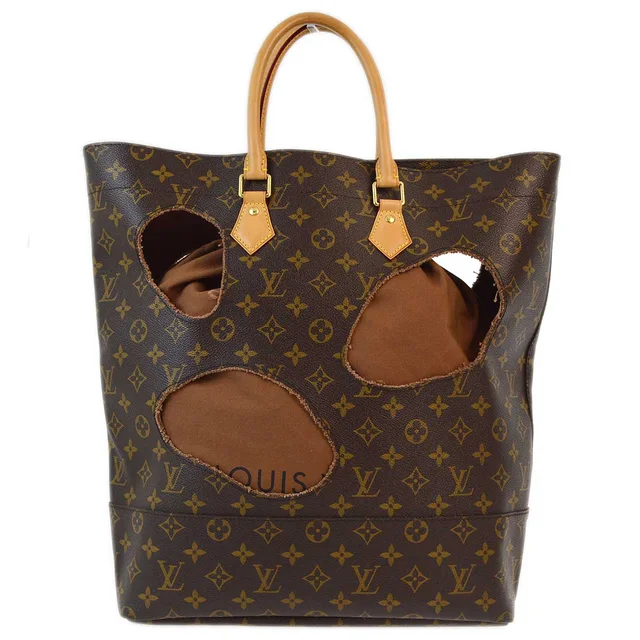 Louis Vuitton x Comme des Garcons 2014 Bag With Holes Tote Bag M40279 in Coated canvas from AMORE Vintage Tokyo
