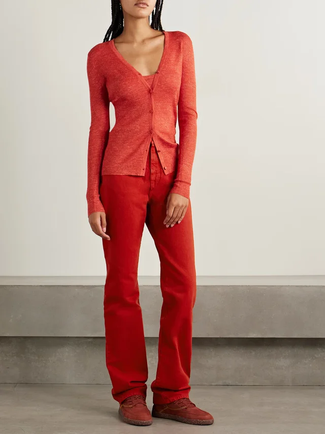 GABRIELA HEARST Rey high-rise straight-leg recycled jeans in Orange, photo 2 of 2 from NET-A-PORTER (Canada)