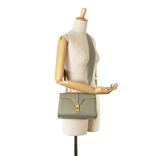 Celine Teen Smooth Calfskin Soft 16 Crossbody in green Calfskin from Her-Age, photo 9 of 10