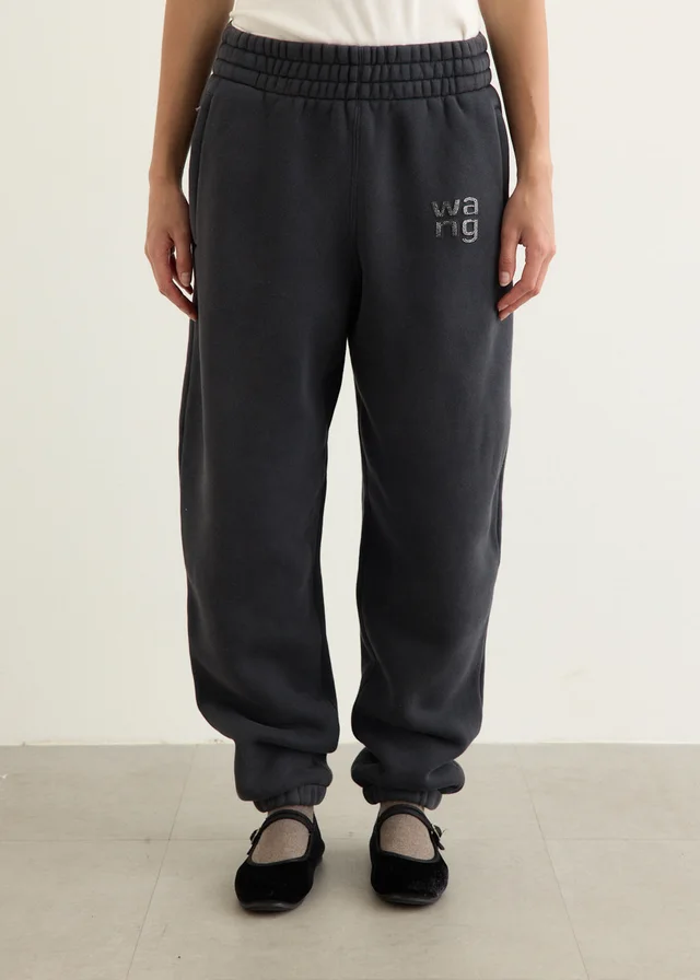 Alexander Wang Sweatpants With Hotfix Logo in Black from Incu, photo 1 of 1
