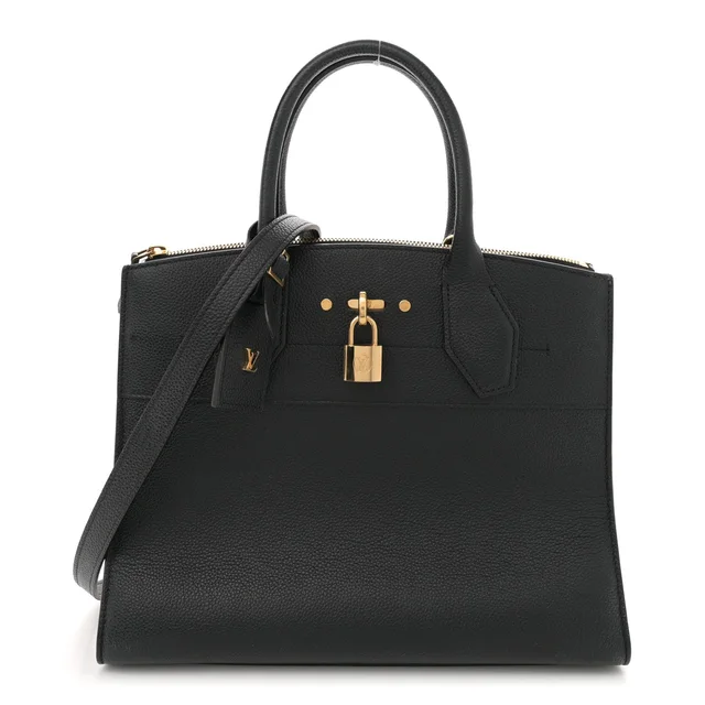 Louis Vuitton City Steamer Calfskin Leather Bag - Black in Black Calfskin from H&T