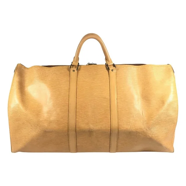 Louis Vuitton Boston Bag Keepall 60 Epi Leather Winnipegbeige Beige in Beige Leather from The Reluxe