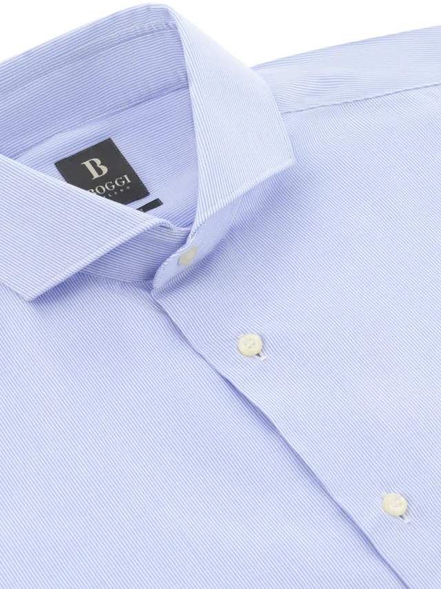 Boggi Milano naples striped shirt in Blue, photo 6 of 6 from FARFETCH