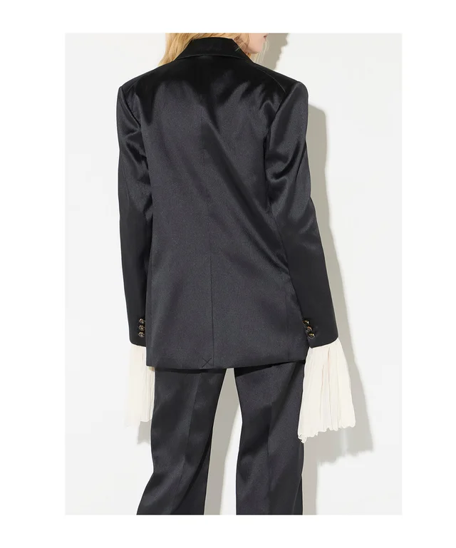 Elisabetta Franchi Satin Single-Breasted Blazer, photo 4 of 6 from SENSER