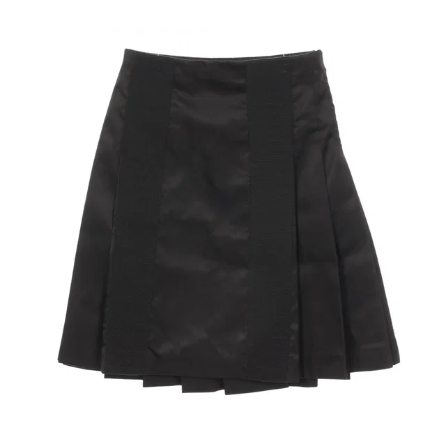 Prada Skirt Pleats Black in Black Nylon from The Reluxe