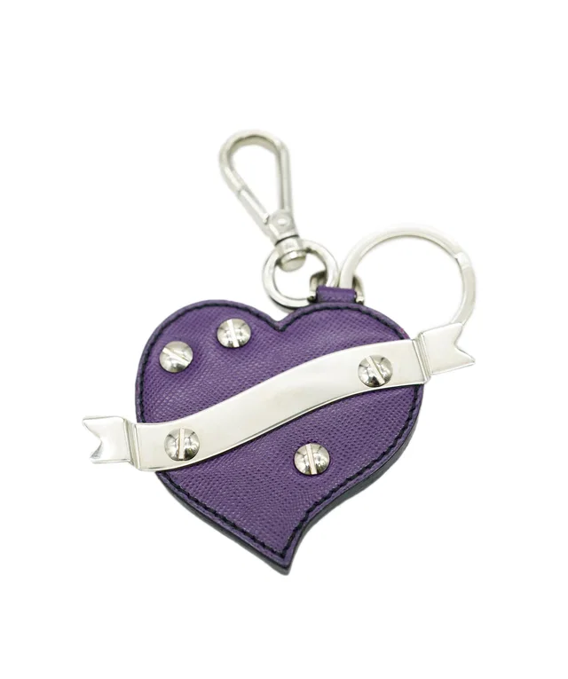 Prada Charm Safiano leather Purple Auth ac2801 in Purple Leather from Luxury Promise