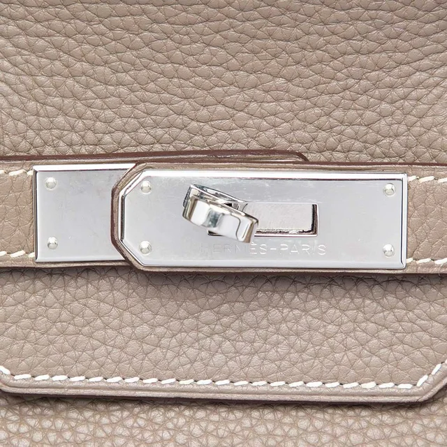 Hermès Birkin 35 Clémence Étoupe in Brown, Grey Clemence leather from SACLÀB, photo 4 of 4