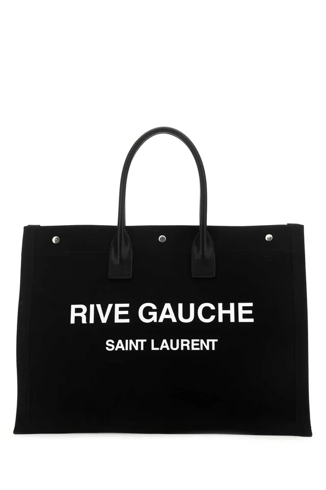 Saint Laurent Rive Gauche Tote Bag — Black in Black Leather from HEWI