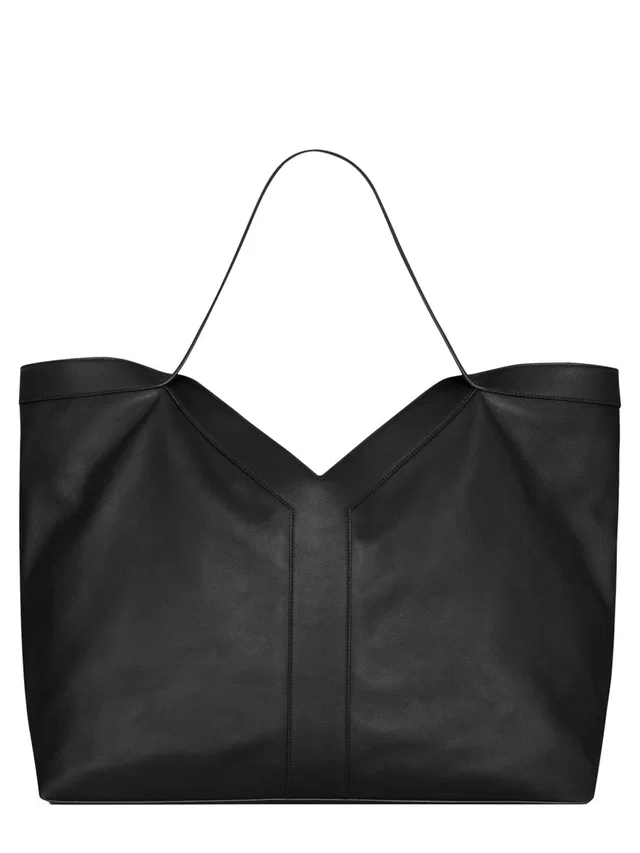 Saint Laurent Calfskin Tote Bag — Black in Black Calfskin from HEWI