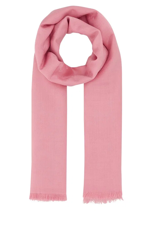 Alexander McQueen Sl Sailor Tattoo Scarf — Pink Scarfs in Pink Wool from HEWI