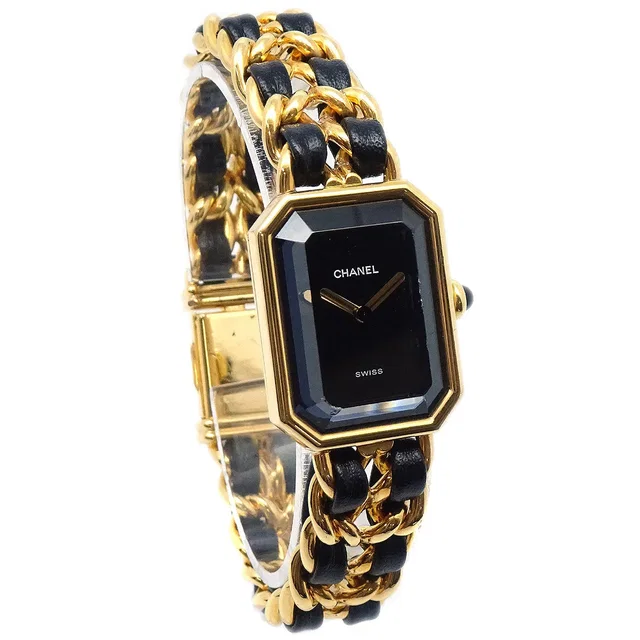 Chanel Premiere Watch Gold #L in Gold Leather from AMORE Vintage Tokyo